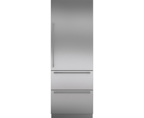 Stainless Steel 30_ Tall Door Panel With Tubular Handle - Right Hinge